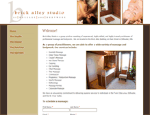 Tablet Screenshot of brickalleymassage.com
